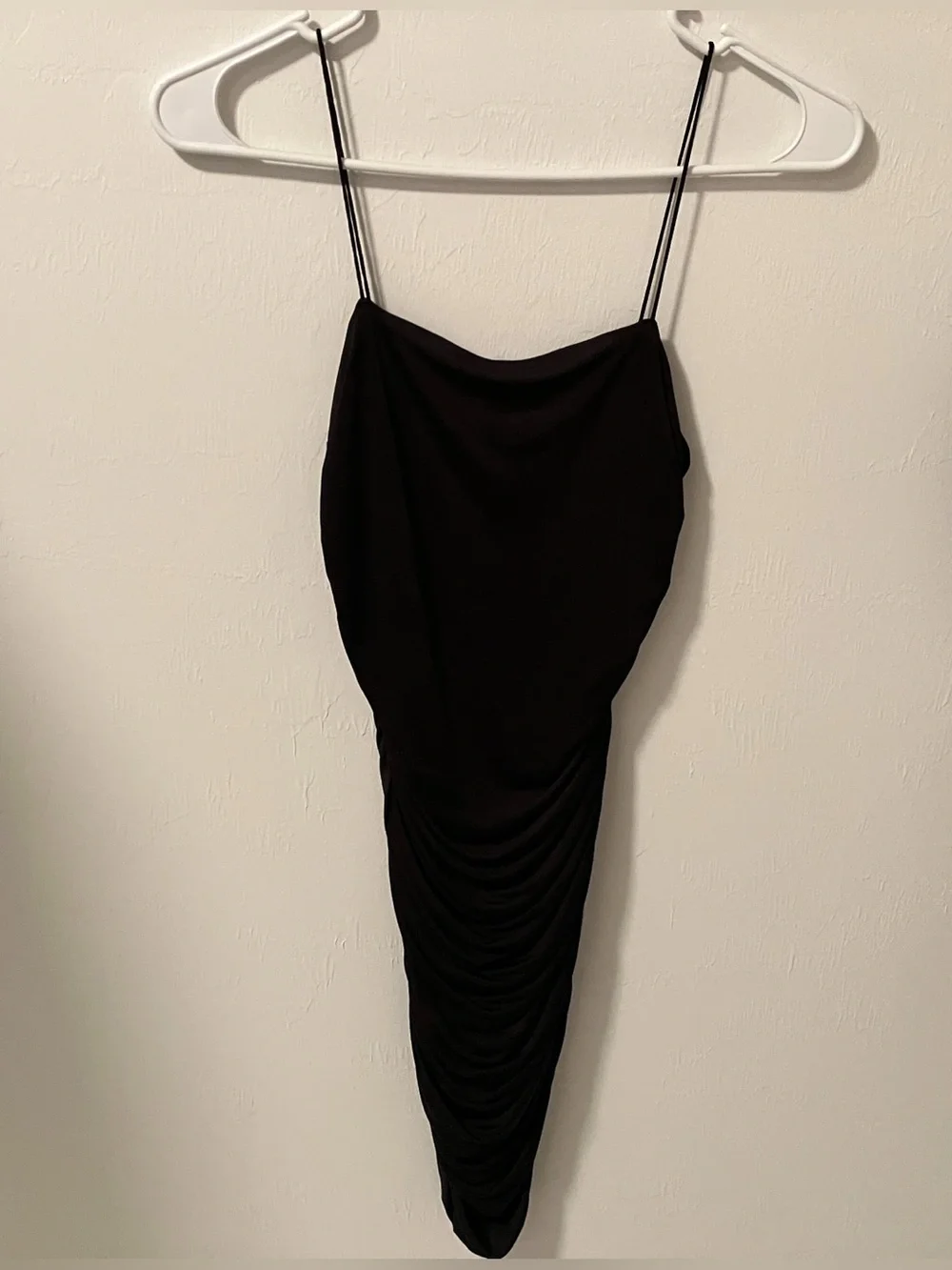 Ruched Mini Dress with Spaghetti Straps - Picture 4 of 7